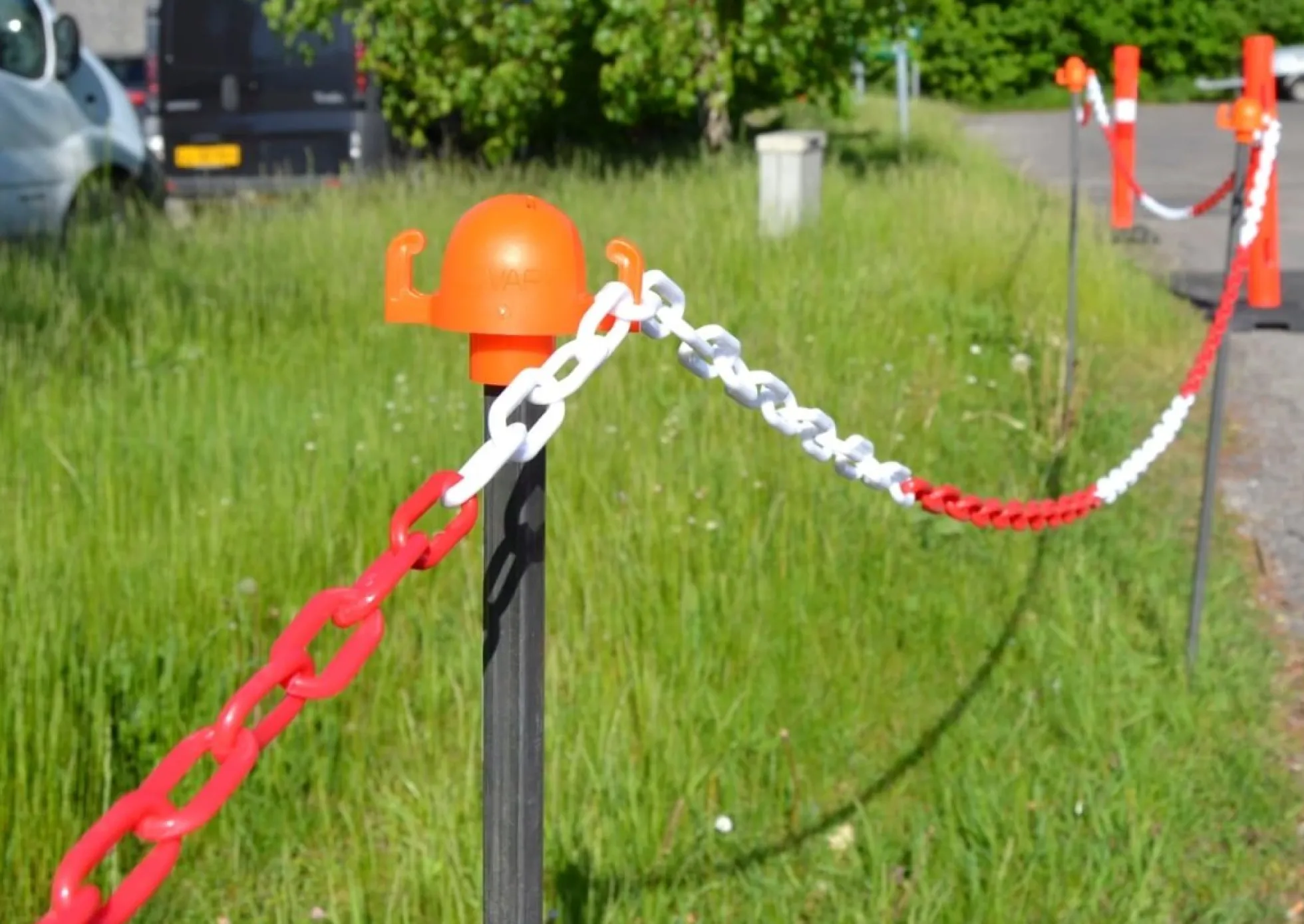 Beskyttelseshætte til brolæggerpløk, NOVAP, 8-20 mm, orange