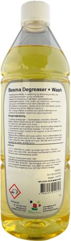 Besma Degreaser Wash, vandbaseret affedter, 1 liter