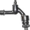Bjørn Hammer – Matforkromet aftapningsventil m. T-greb, kontraventil og 1/2" x 3/4", studs med slangeforskruning, nippel tilslutning