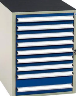 Blika skuffeskab SS-1.9, RAL 7035/5017