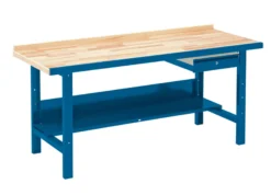 Blika værkstedsbord VBB-1.15, komplet inkl. hylde og skuffe, RAL 5017