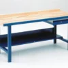Blika værkstedsbord VBB-1.25, komplet inkl. hylde og skuffe, RAL 5017