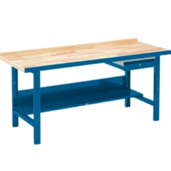 Blika værkstedsbord VBB-1.20, komplet inkl. hylde og skuffe, RAL 5017