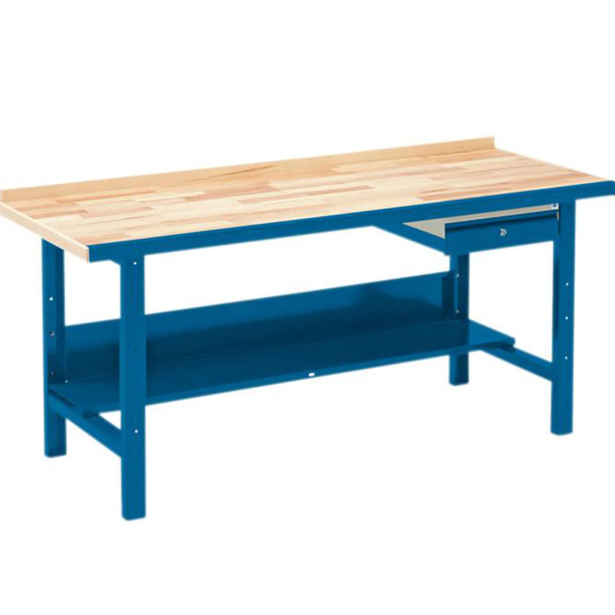 Blika værkstedsbord VBB-1.20, komplet inkl. hylde og skuffe, RAL 5017