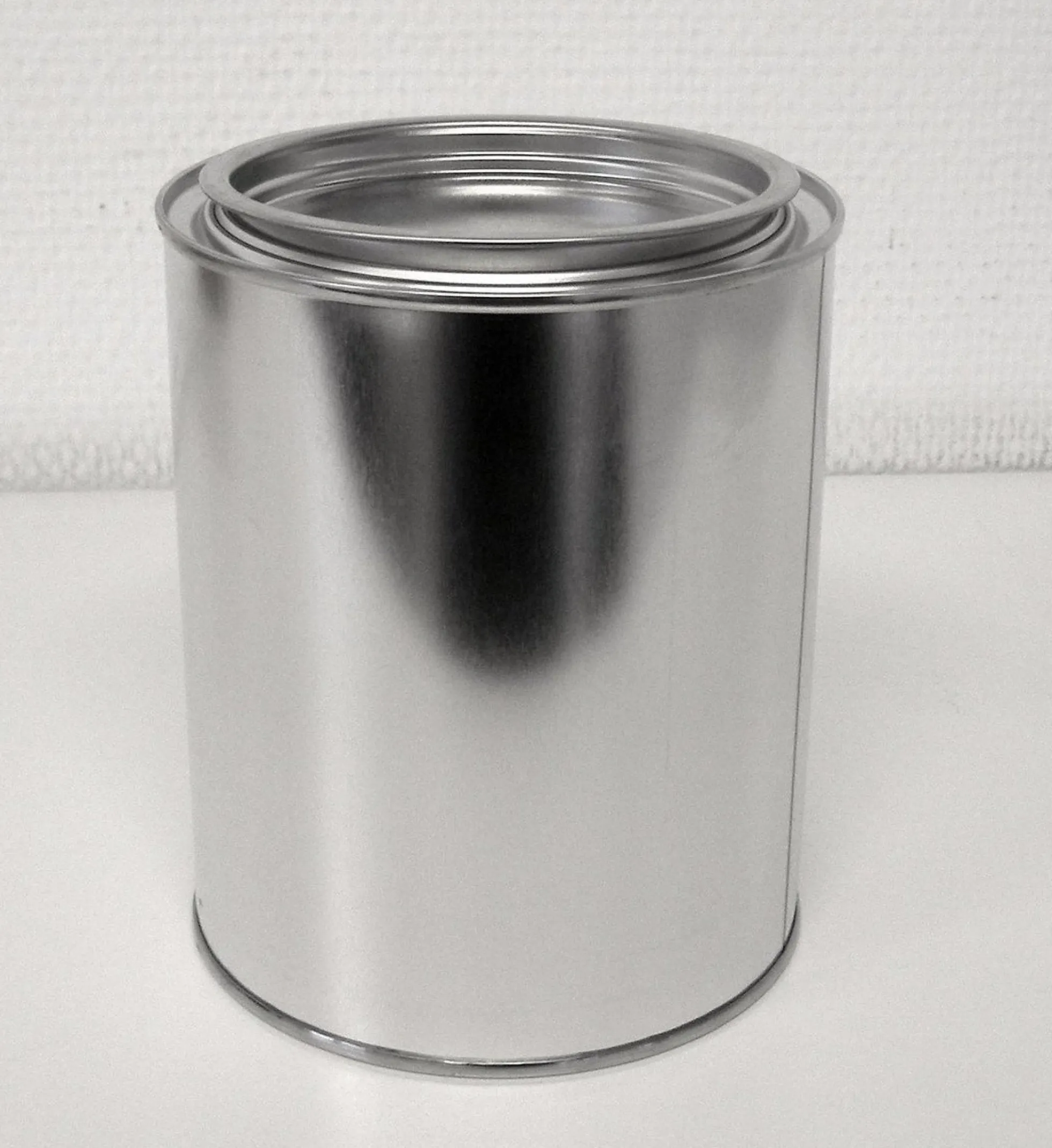 Blikdåse, 108 x 132 mm, blank, 1 liter, inklusiv låg