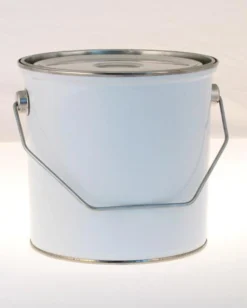 Blikspand, hvid, 2,5 liter, uden låg