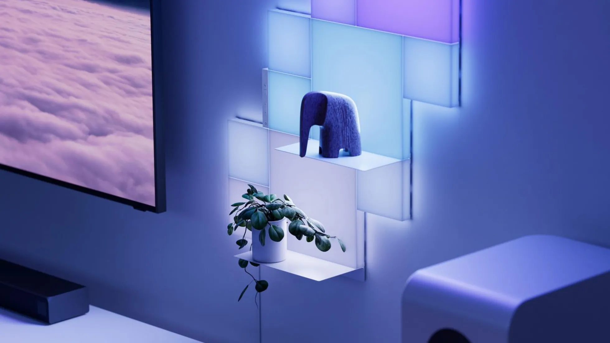 Blocks Shelves udvidelsespakke, 2 hylder - Nanoleaf