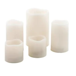 Bloklys sæt, 5 stk, batteri, fjernbetjening, beige - EGLO - 5 stk