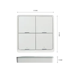 Bluetooth batteritryk med 4 knapper, virker med Tuya/Smart Life, hvid - Spectrum Smart