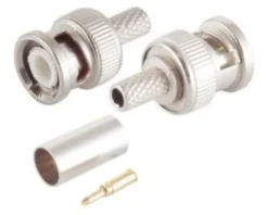 BNC crimp-stik til RG59-kabel, med guldbelagt pin
