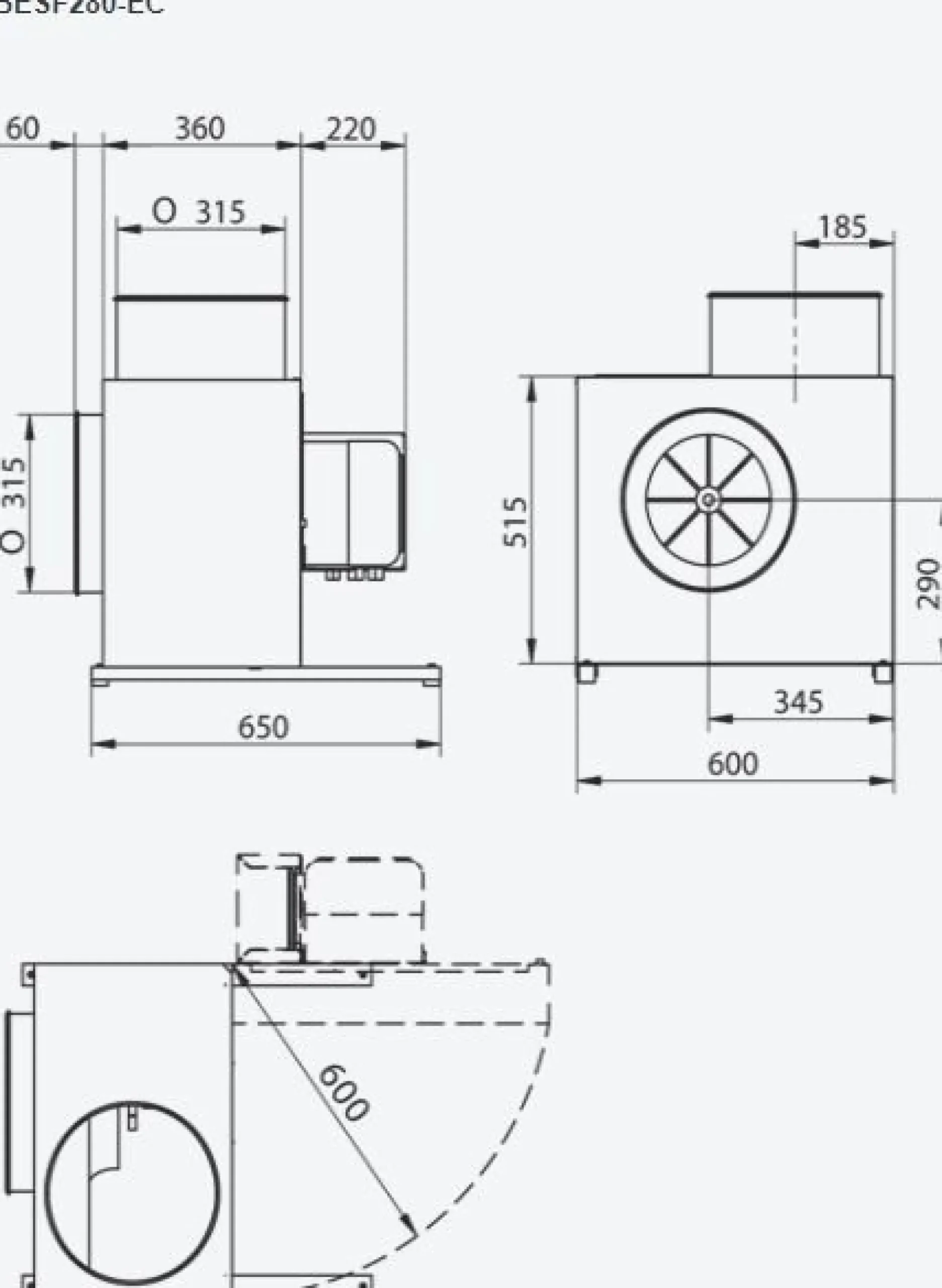 Boksventilator BESF28043EC