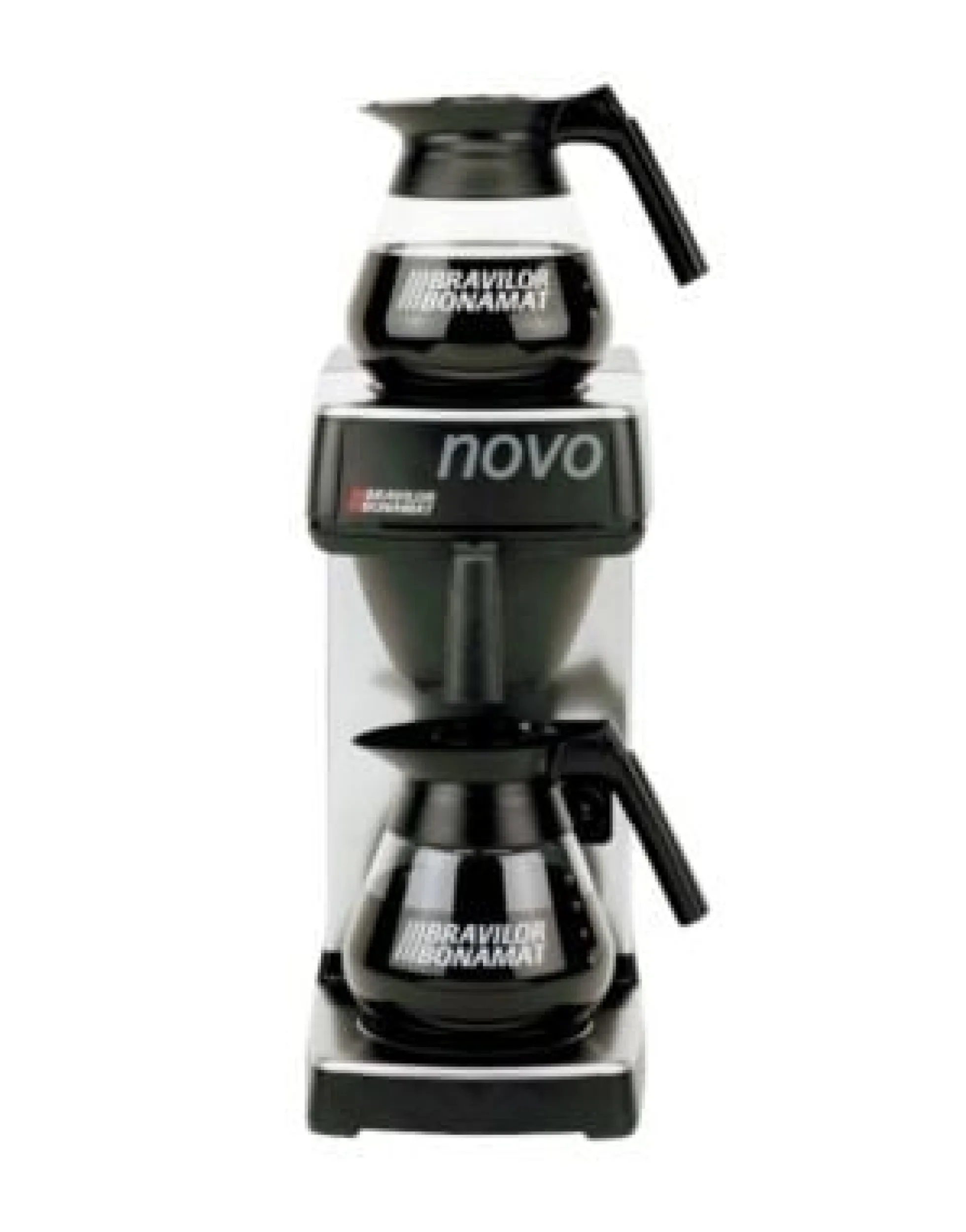 Bonamat Novo 2 kaffemaskine, manuel vandpåfyldning, rustfri stål/sort