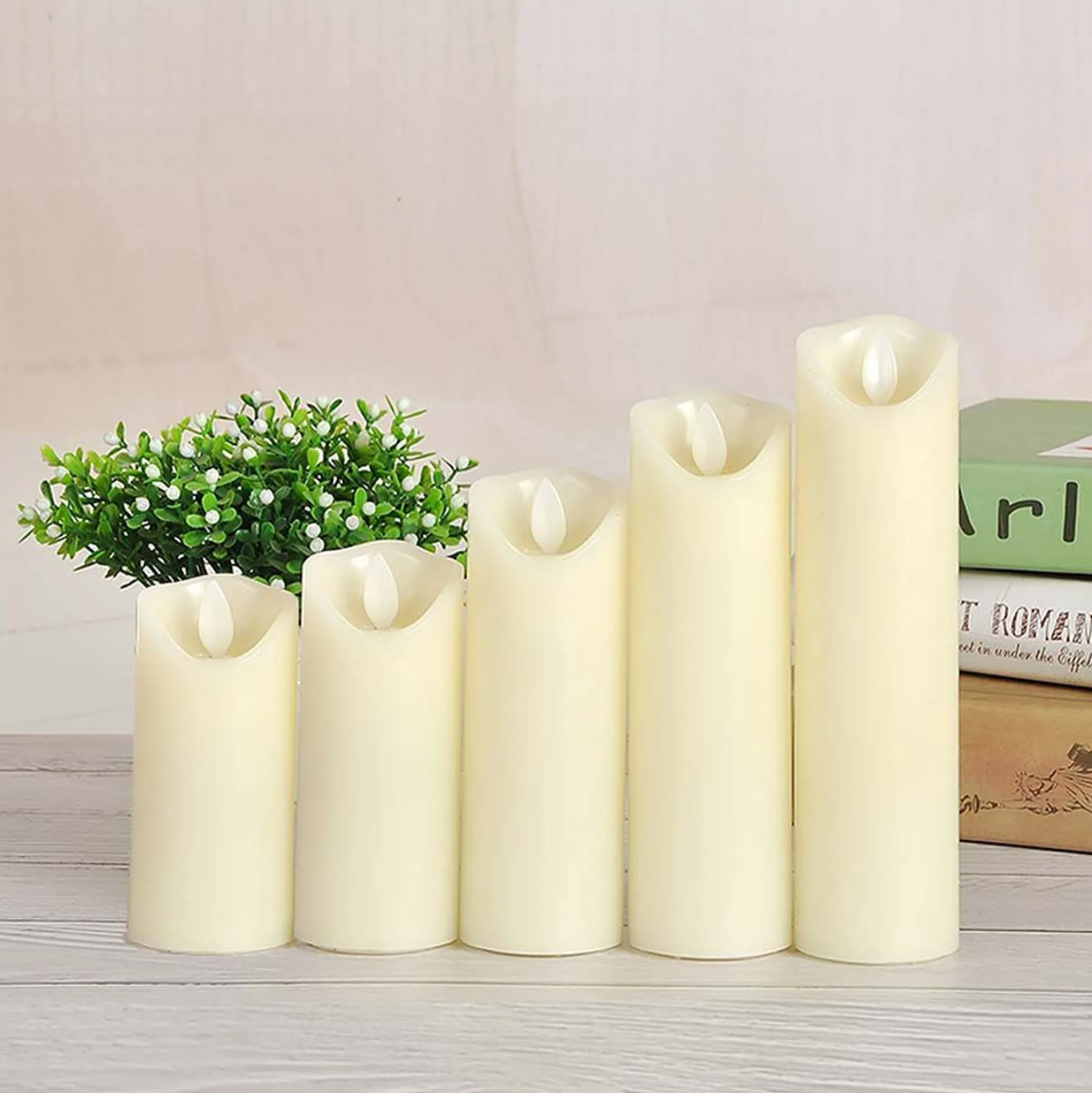 Bordlampe i kertepære design, 53x175mm, kræver AA batteri - V-TAC