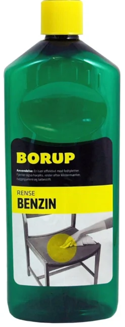 Borup Rensebenzin, 1 liter flaske - Effektiv pletfjerner og affedtningsmiddel