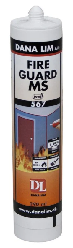 Brandfuge Fire Guard MS 567, 290 ml, hvid