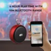 Bærbar Bluetooth højtaler, rød, TWS funktion, 800mAh batteri, 4 timers spilletid