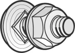 Bræddebolt BTRCC M6 x 12 mm, ZnL, med møtrik (100)