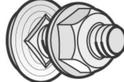 Bræddebolt BTRCC M6 x 12 mm, ZnL, med møtrik (100)