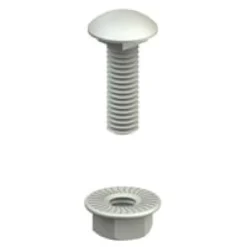 Bræddebolt BTRCC M6 x 12 mm, ZnL, med møtrik (100)