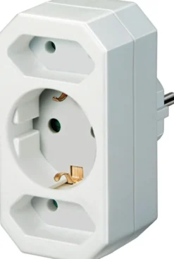 Brennenstuhl strømskinne, 1x CEE 7/4 (Schuko), 2x IEC 60906-1 (Europlug), CEE 7/7 tilslutning, børnebeskyttelse, hvid (udgået)
