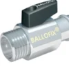 Broen BALLOFIX® kuglehane 3/4" x 18 mm. Nippel-Press. Med håndtag.