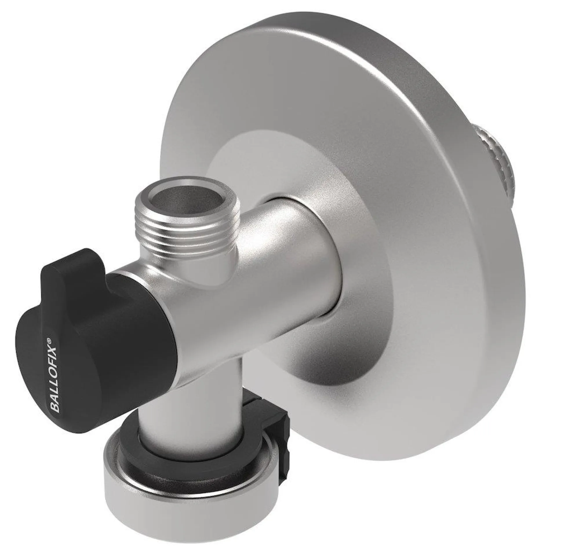 Broen ballofix vinkelventil, rustfri, 3/8x1/2x3/4"