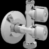 BROEN stopventil med greb, 1/2"x3/4"x3/8", vinkel, roset og kontra forkr.