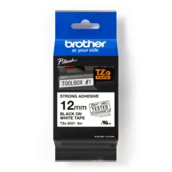 Brother tape TZe-S231, sort/hvid, 12 mm x 8 meter