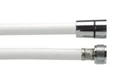 Bruseslange glat hvid - 150 cm