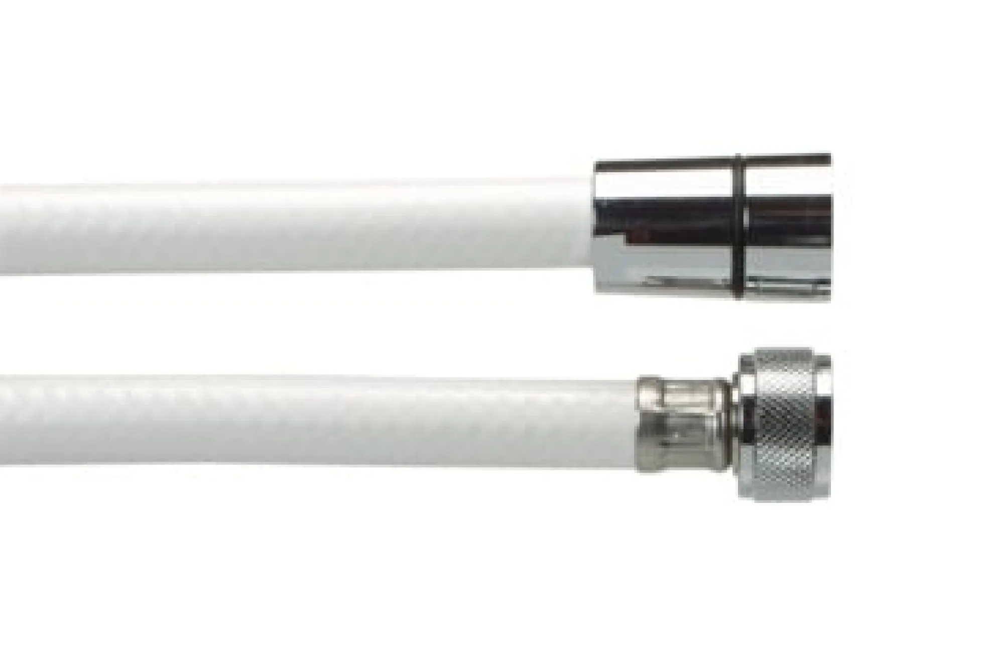 Bruseslange glat hvid - 150 cm
