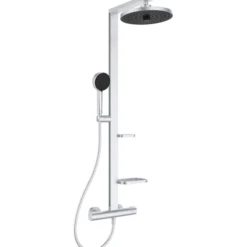 Brusesystem Alu+ med termostat, Ø100/Ø260, sølv - Ideal Standard