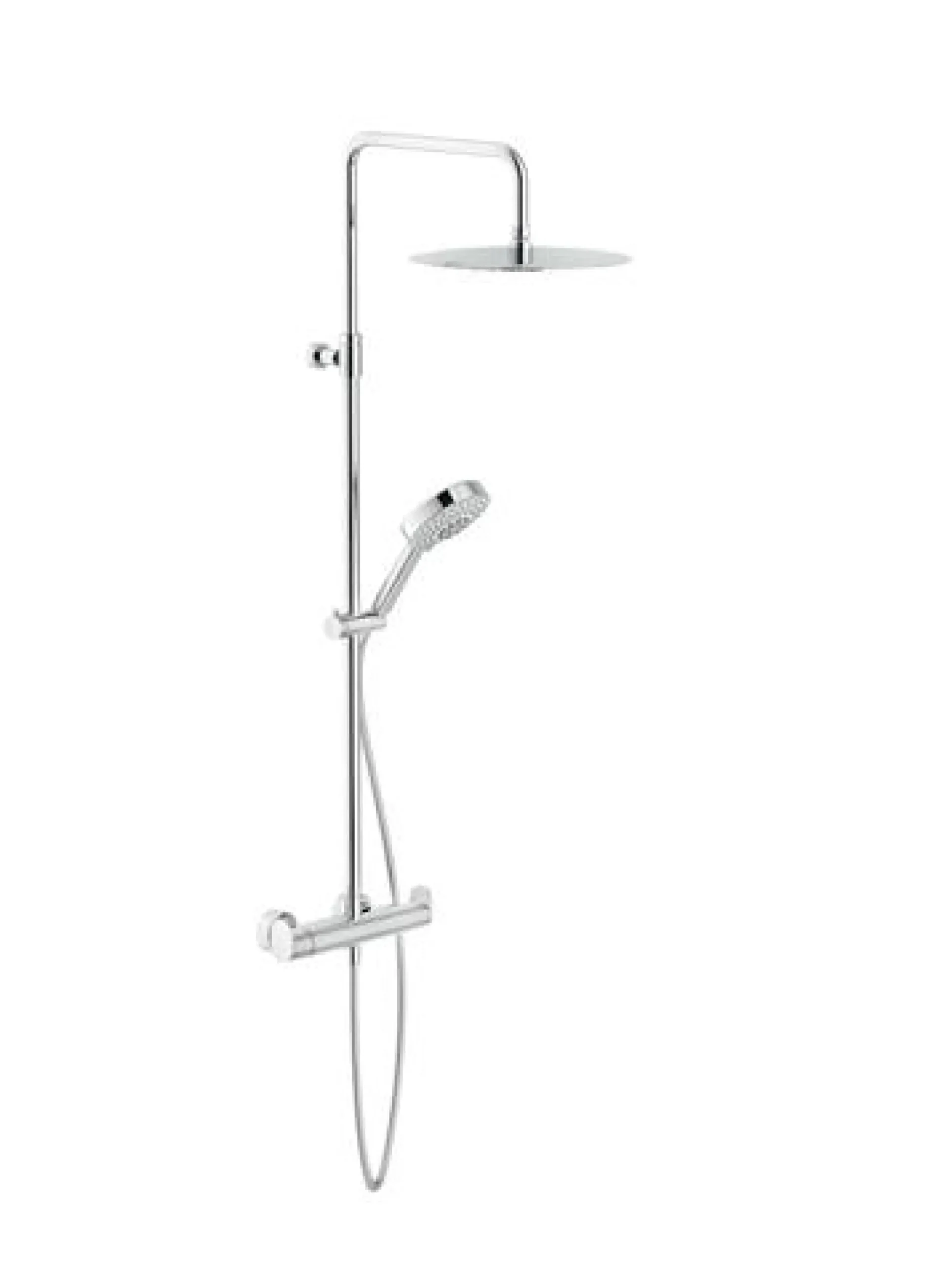 Brusesystem Upcity med telestang, krom