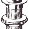 Bundventil 1¼", med prop, uden overløb, krom