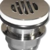 Bundventil, 1 1/4", med rist, uden overløb, krom