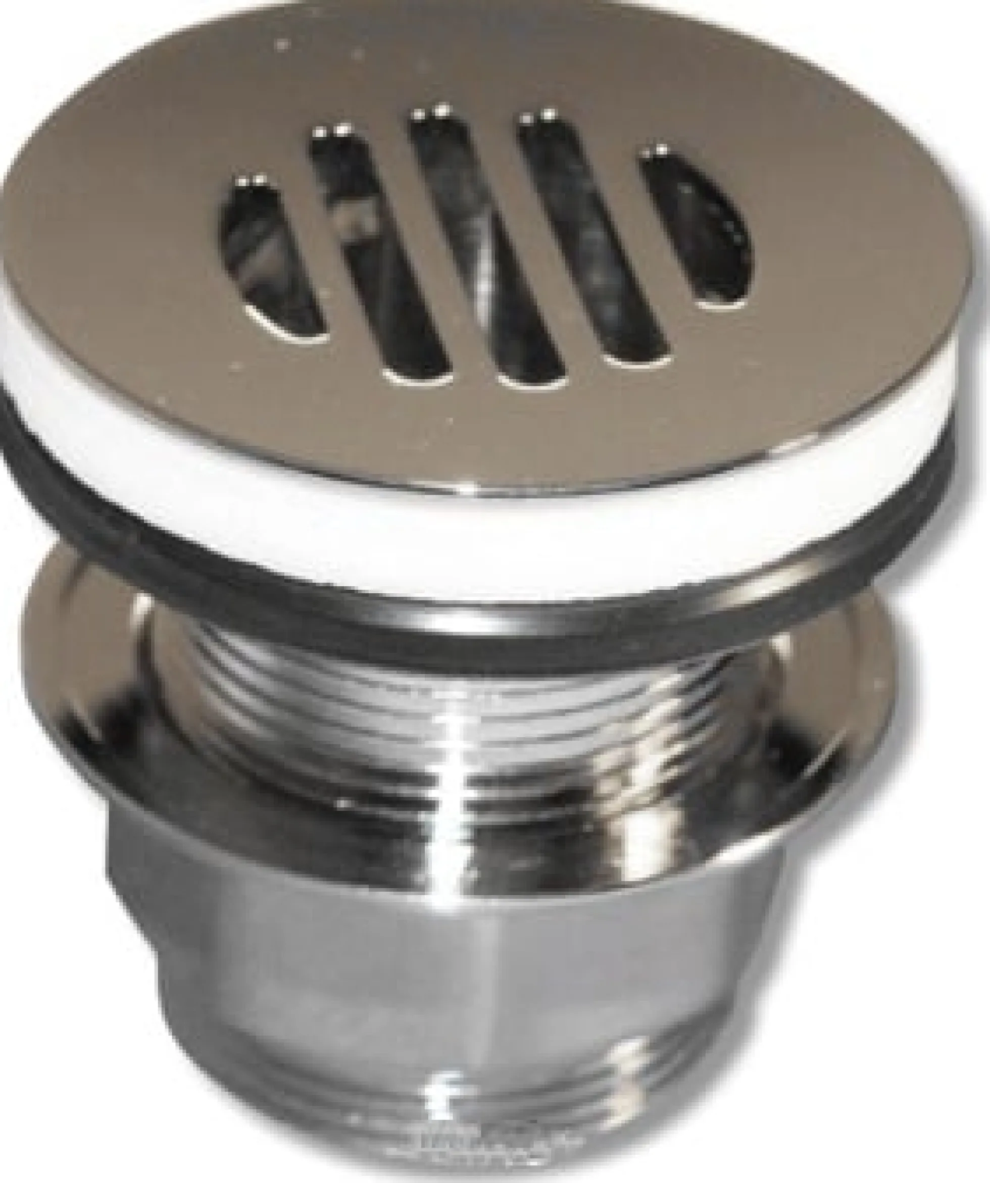 Bundventil, 1 1/4", med rist, uden overløb, krom