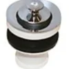 Bundventil 1 1/4" med si og prop, 2-delt, forkromet