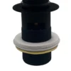 Bundventil push-up, 1 1/4" med overløb, sort