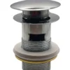 Bundventil push-up, 1 1/4" med overløb, krom