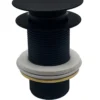 Bundventil push-up, 1 1/4", uden overløb, sort
