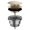 Bundventil, 1 1/4" x 63 mm, bleget guld PVD - LAUFEN
