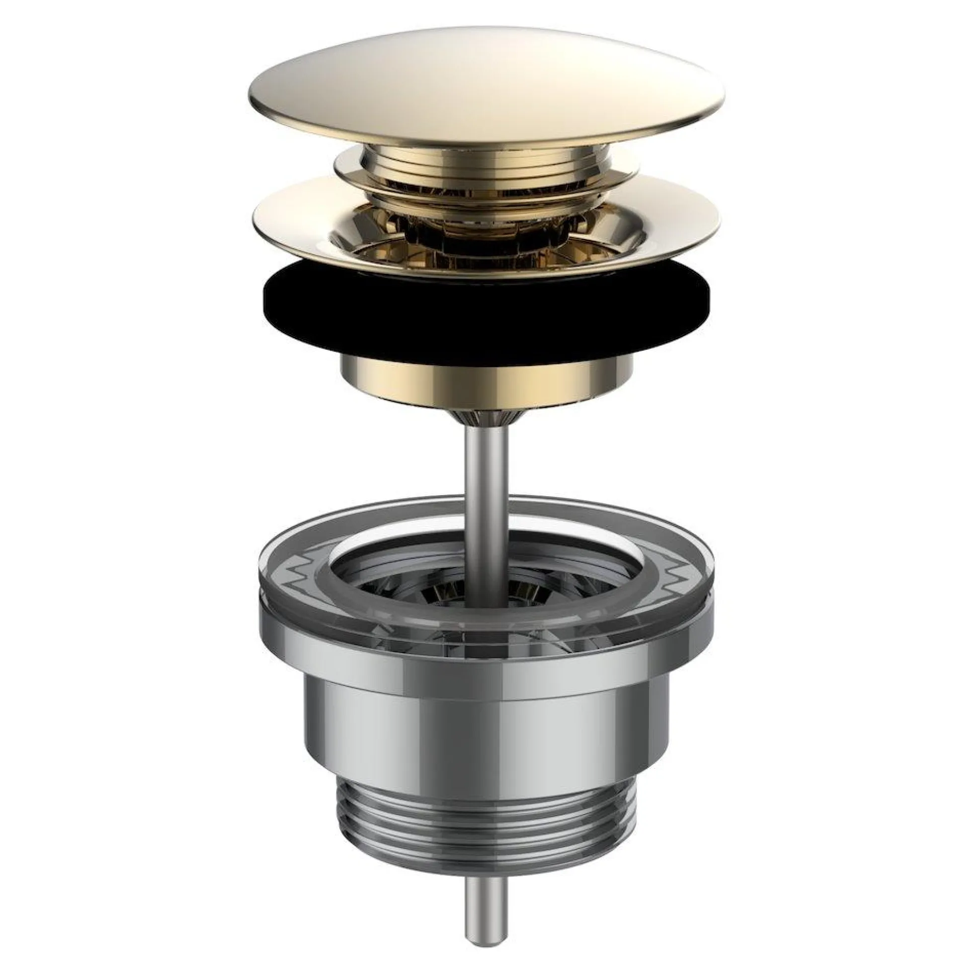 Bundventil, 1 1/4" x 63 mm, poleret guld PVD - LAUFEN