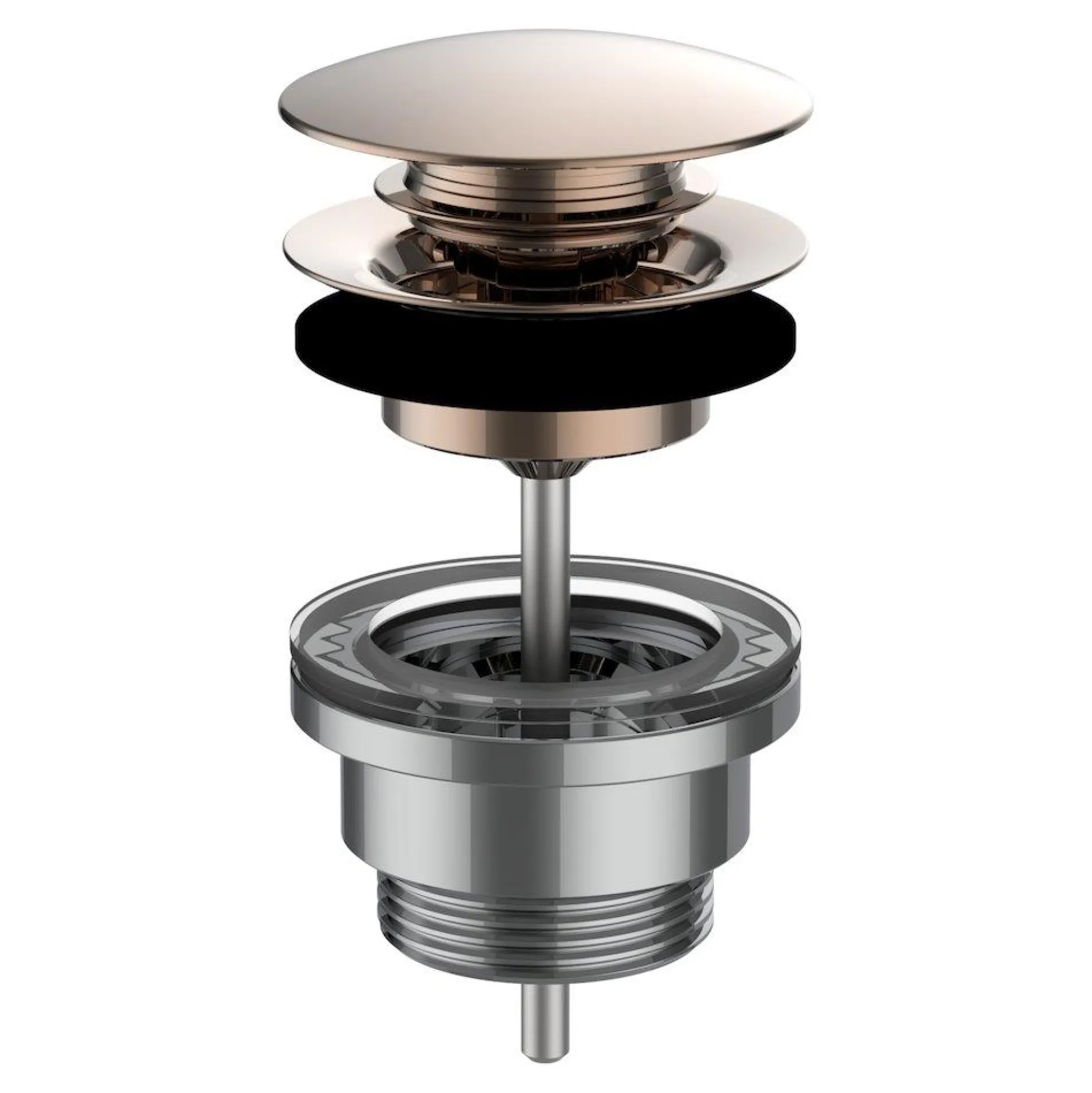 Bundventil, 1 1/4" x 63 mm, push-open, rosegold PVD - LAUFEN