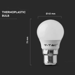 B22 5,5W LED pære - G45, Samsung LED chip, varm kulør