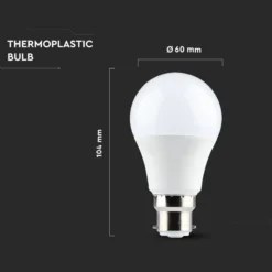 B22 9W LED pære - Kold hvid, ikke dæmpbar