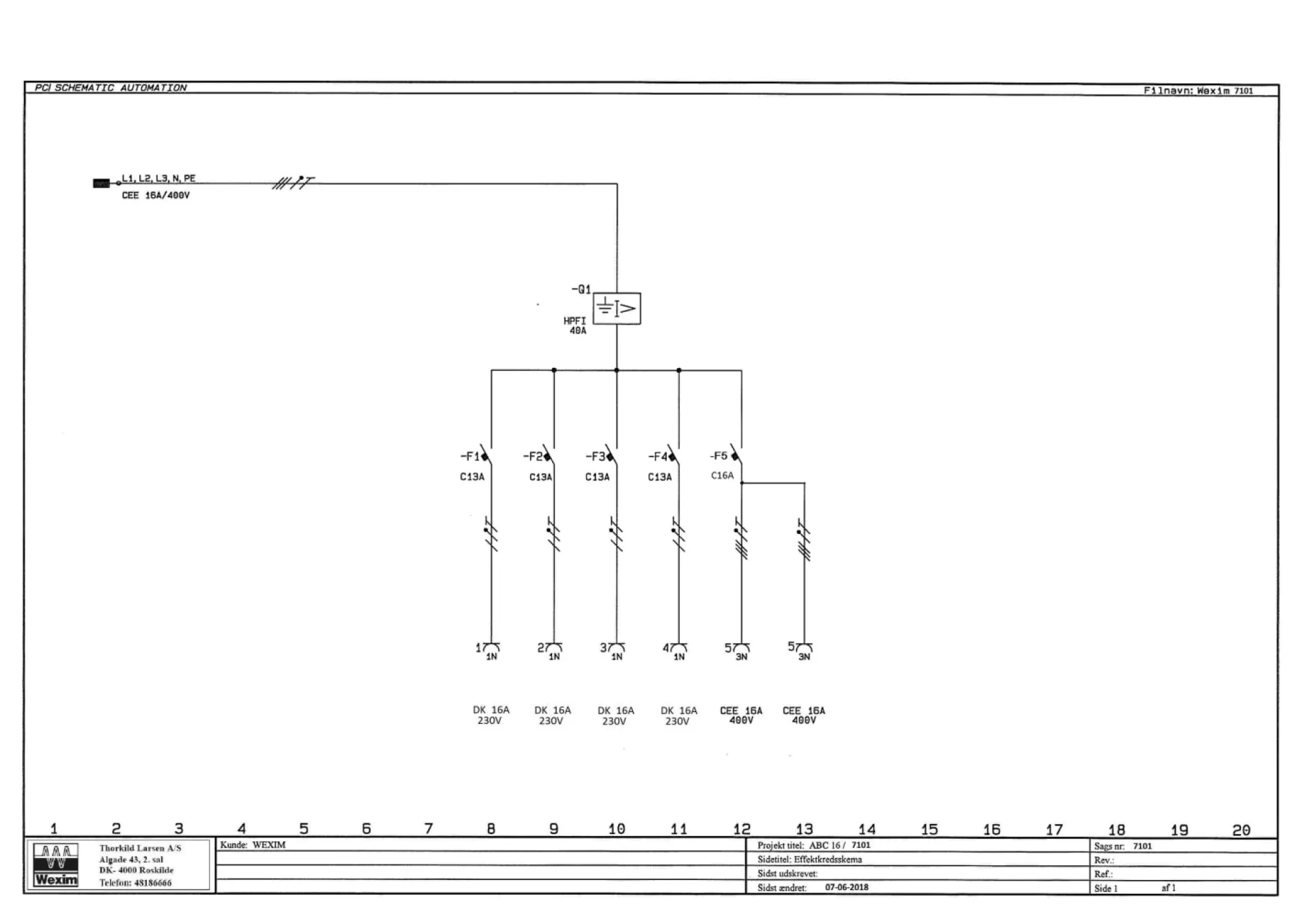 Byggepladstavle ABS 16A