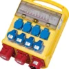 Byggepladstavle 32A, 4xDK + 1xCEE 32A + 16A 400V + 4xCEE 16A 230V