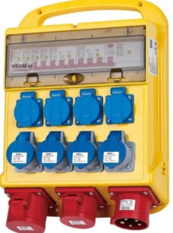 Byggepladstavle 32A, 4xDK + 1xCEE 32A + 16A 400V + 4xCEE 16A 230V