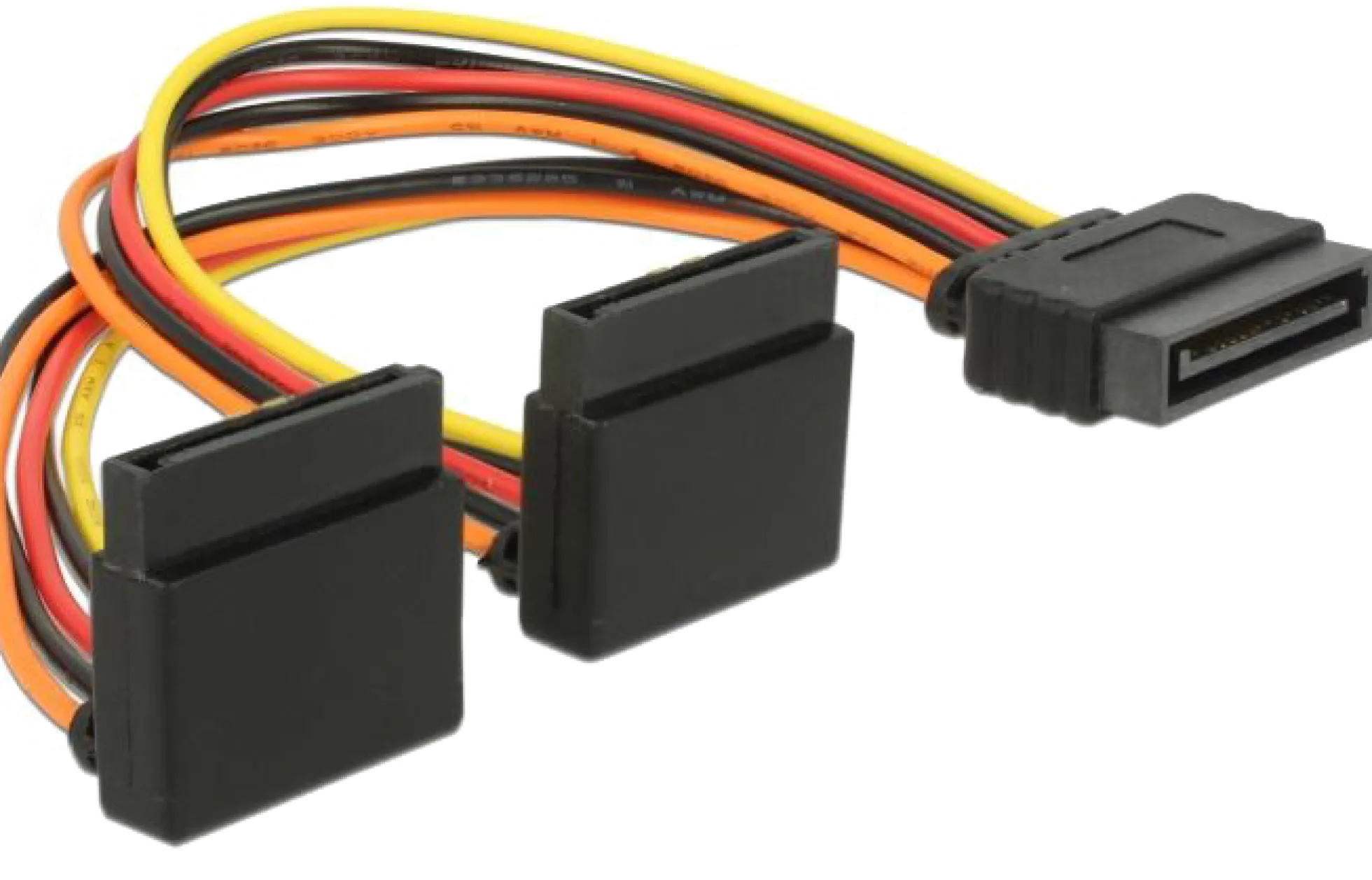 Cable SATA 15 pin power plug with latching function > 2 x SATA 15 pin