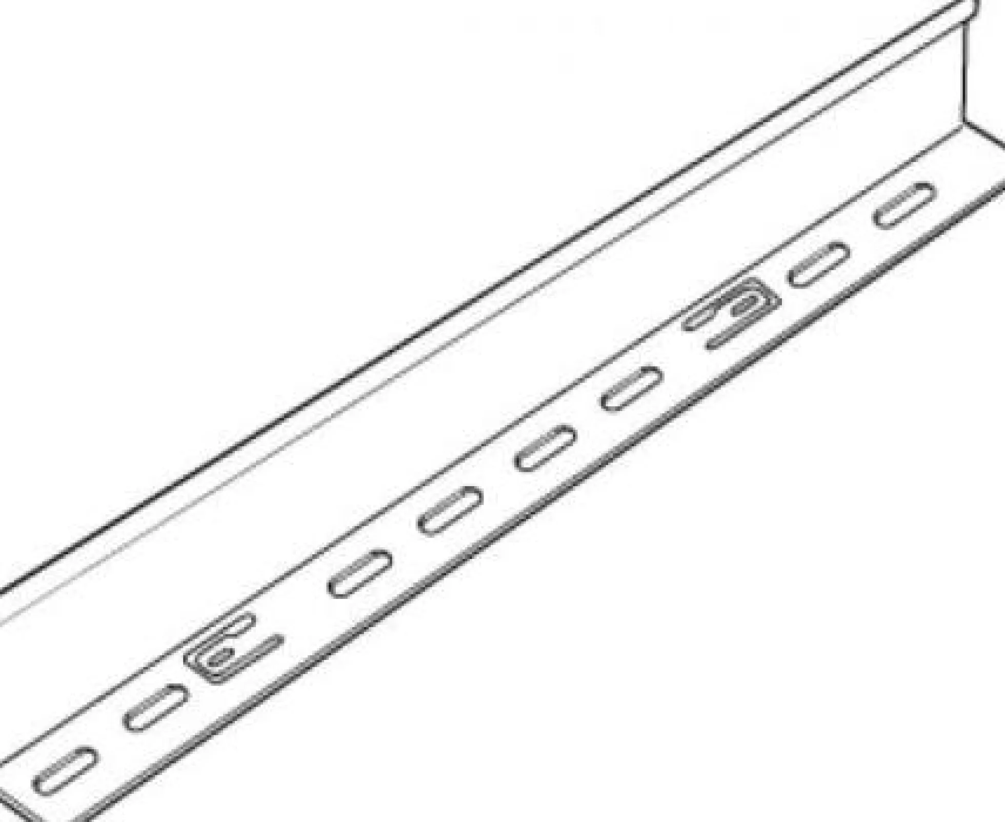 Cablofil Deleskinne COT-54-X, 54 mm, 3 meter, varmgalvaniseret stål