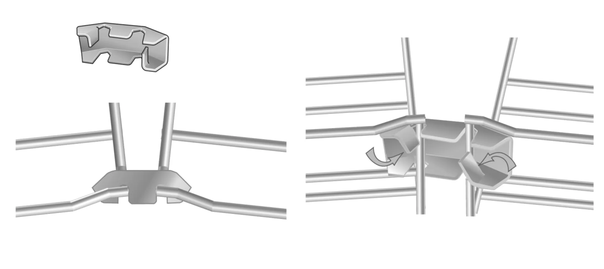 Cablofil Samlebeslag faslock-e S, til sving, 100-200 mm, elforzinket